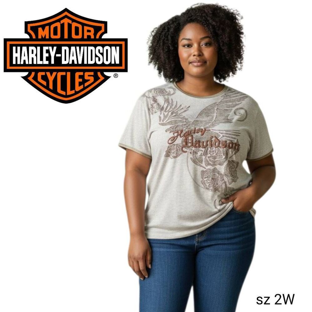 Harley-Davidson Cream Graphic Short Sleeve Tee